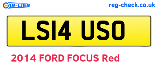 LS14USO are the vehicle registration plates.