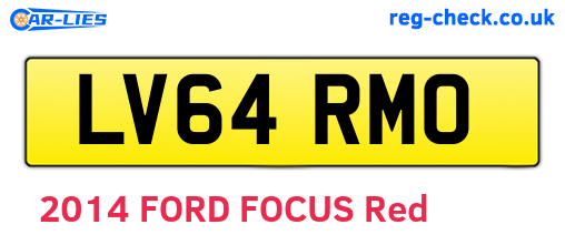LV64RMO are the vehicle registration plates.
