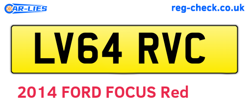 LV64RVC are the vehicle registration plates.