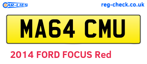 MA64CMU are the vehicle registration plates.