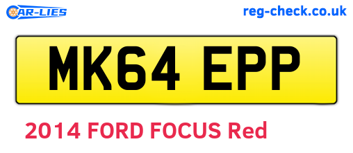 MK64EPP are the vehicle registration plates.