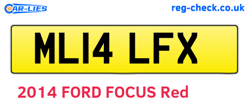 ML14LFX are the vehicle registration plates.