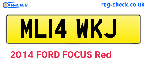 ML14WKJ are the vehicle registration plates.