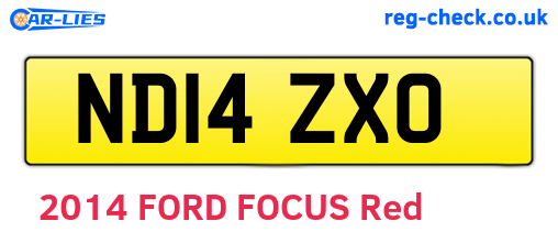 ND14ZXO are the vehicle registration plates.