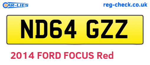 ND64GZZ are the vehicle registration plates.