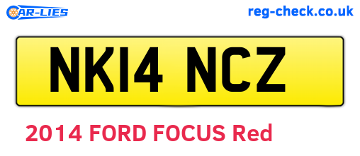 NK14NCZ are the vehicle registration plates.