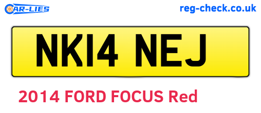 NK14NEJ are the vehicle registration plates.