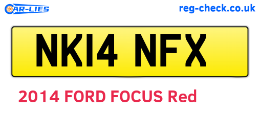 NK14NFX are the vehicle registration plates.