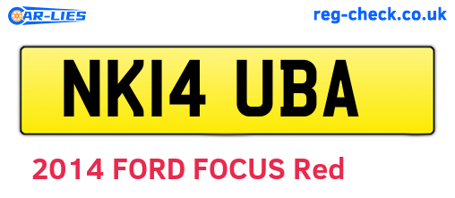 NK14UBA are the vehicle registration plates.