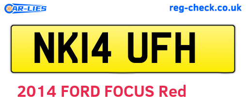 NK14UFH are the vehicle registration plates.