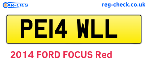 PE14WLL are the vehicle registration plates.