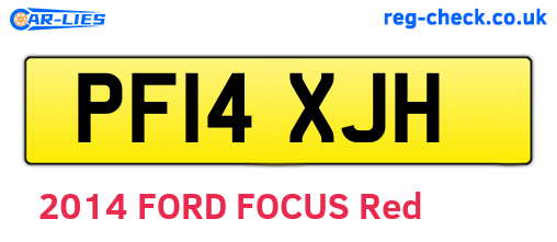 PF14XJH are the vehicle registration plates.