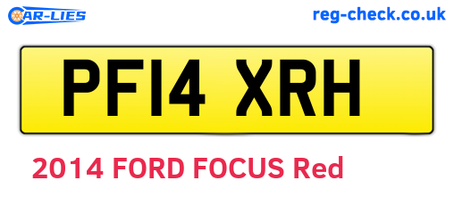 PF14XRH are the vehicle registration plates.