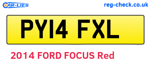 PY14FXL are the vehicle registration plates.