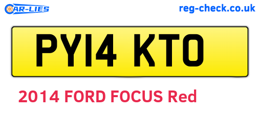 PY14KTO are the vehicle registration plates.