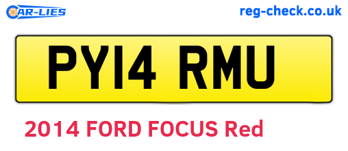 PY14RMU are the vehicle registration plates.