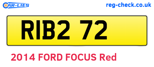 RIB272 are the vehicle registration plates.