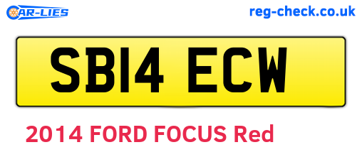 SB14ECW are the vehicle registration plates.