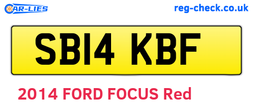 SB14KBF are the vehicle registration plates.