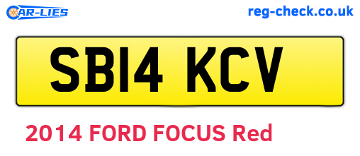 SB14KCV are the vehicle registration plates.