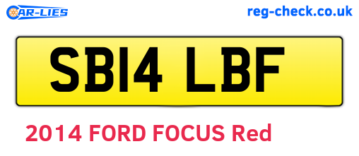 SB14LBF are the vehicle registration plates.