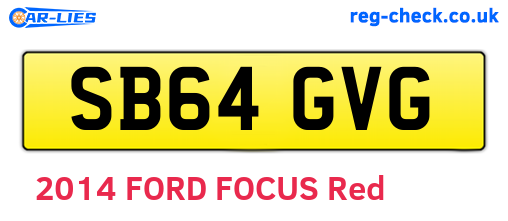 SB64GVG are the vehicle registration plates.