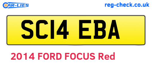 SC14EBA are the vehicle registration plates.