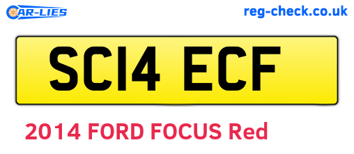 SC14ECF are the vehicle registration plates.