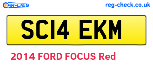 SC14EKM are the vehicle registration plates.