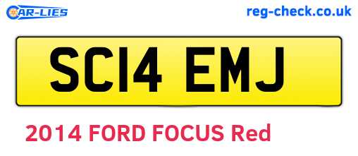 SC14EMJ are the vehicle registration plates.