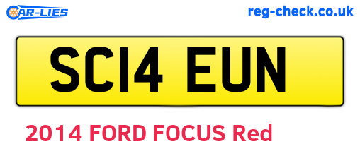 SC14EUN are the vehicle registration plates.
