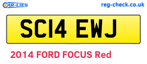 SC14EWJ are the vehicle registration plates.