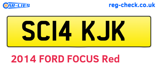 SC14KJK are the vehicle registration plates.
