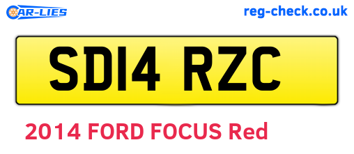SD14RZC are the vehicle registration plates.
