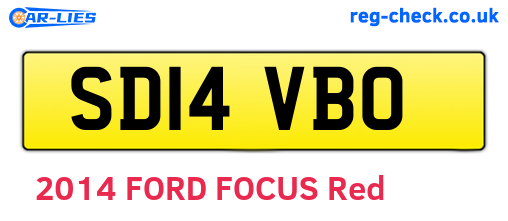SD14VBO are the vehicle registration plates.