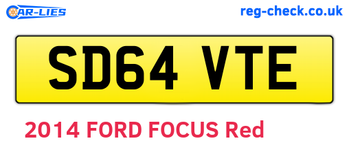 SD64VTE are the vehicle registration plates.