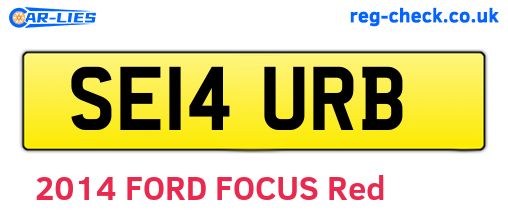 SE14URB are the vehicle registration plates.