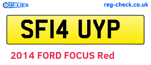 SF14UYP are the vehicle registration plates.