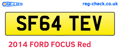 SF64TEV are the vehicle registration plates.