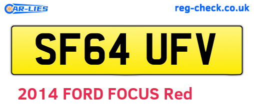 SF64UFV are the vehicle registration plates.