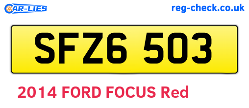 SFZ6503 are the vehicle registration plates.