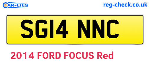 SG14NNC are the vehicle registration plates.