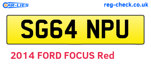 SG64NPU are the vehicle registration plates.