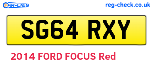 SG64RXY are the vehicle registration plates.