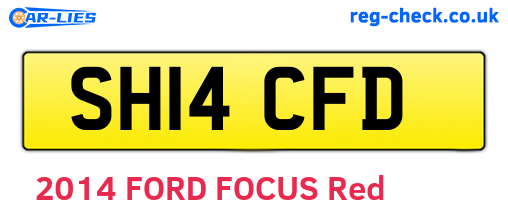 SH14CFD are the vehicle registration plates.