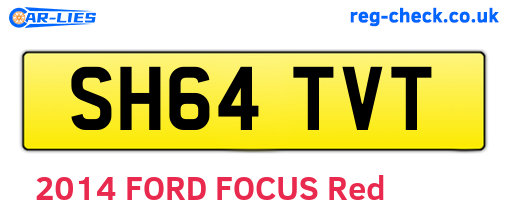 SH64TVT are the vehicle registration plates.
