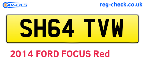 SH64TVW are the vehicle registration plates.