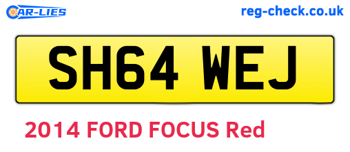SH64WEJ are the vehicle registration plates.
