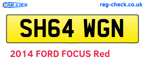 SH64WGN are the vehicle registration plates.