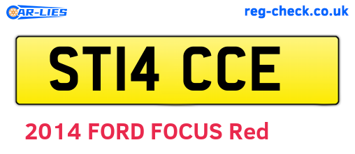 ST14CCE are the vehicle registration plates.
